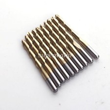 10x 1/8" Titanium Coated 2 Two Flute Carbide Ball Nose End Mill CNC Bits 22mm