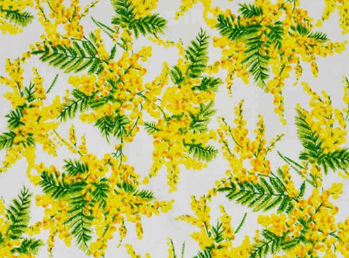 Tessuto fantasia mimose made - tessuto, |