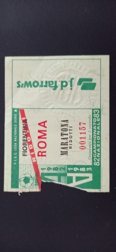 1982 ultras raro - 1982/83, biglietto
