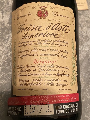 Freisa asti superiore 1971 - d’asti,