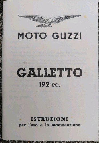 Libretto istruzioni moto - moto, guzzi
