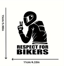 ADESIVO “RESPECT FOR BIKERS” 15cm x 11cm