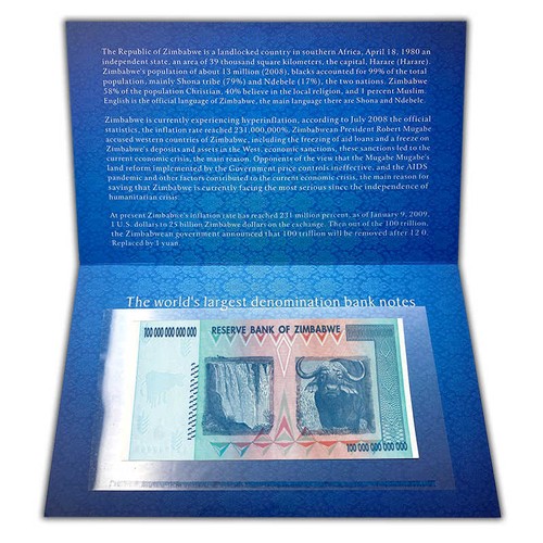 Banconota zimbabwe 100 - zimbabwe,