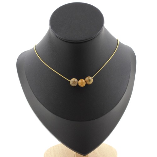 Collana perle diaspro - collana,