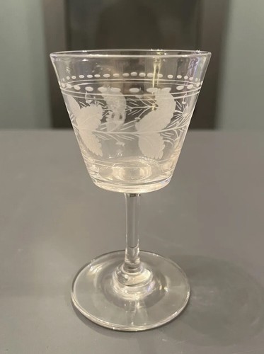 Antique victorian etched wine - victorian,