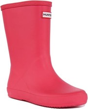 HUNTER Bambini First Classic Welly Stivali da Pioggia Unisex Scarpe Rosa UK 1 -