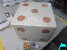 TAVOLINO IN MARMO TRAVERTINO ROMANO A FORMA DI DADO SCONTO 10%