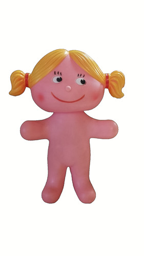 Bambola rosa gomma - bambola,