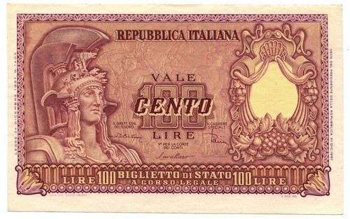 100 lire biglietto - lire, stato