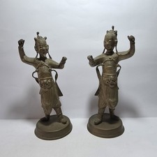 Coppia Di Sculture In Bronzo