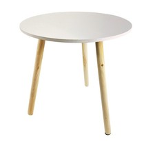 Tavolino Salotto Rotondo Tavolo Basso da Soggiorno Camera Ufficio 38x38 H39 cm