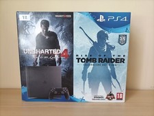 PS4 PLAYSTATION 4 SLIM 1 TB + GIOCHI CON SCATOLA UNCHARTED 4 TOMB RAIDER