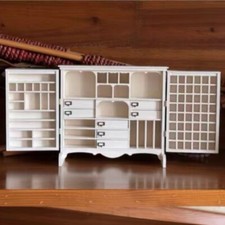 Casa delle bambole scala 1/6 miniature mobili antichi portagioie incompiuto BJD