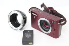 [Quasi come nuova] Nikon 1 J2 fotocamera digitale mirrorless rossa 10,1 MP usata dal Giappone