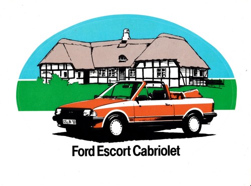 Adesivo ford escort cabriolet - adesivo,