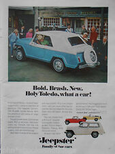 1967 JEEPSTER CONVERTIBLE COMMANDO ROADSTER PUBBLICITA ANNI 60 JEEP AD 1960's