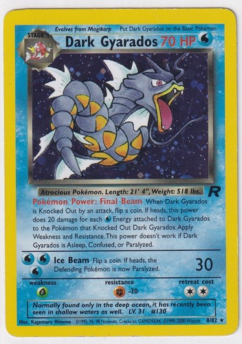 Dark gyarados holo - gyarados, (8/82)