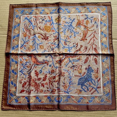 Hermes sciarpa seta - hermes, 17”