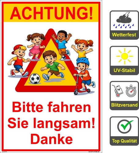 Cartello attenzione bambini - attenzione,