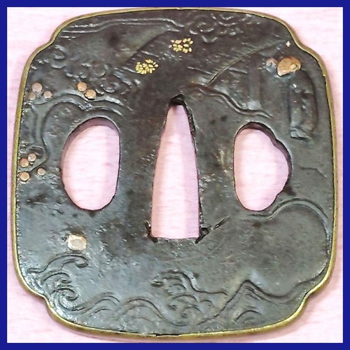 Tsuba giapponese non - , firmato