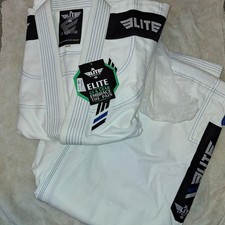 Elite Sports BJJ Gi A2 Jiu Jitsu Kimono Set Uomo 60/40 Cotone Poli ET500BIANCO NUOVO