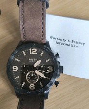 Orologio Fossil Nate Cronografo Pelle Marrone JR1487.