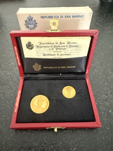 San marino monete oro 1974 - san, d’oro