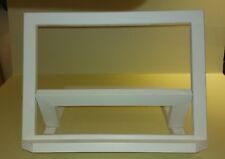 Leggio in legno massello da tavolo decapè bianco 31x41