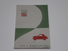 FIAT 500 C TOPOLINO BERLINA BELVEDERE FURGONE  LIBRETTO USO E MANUTENZIONE 1951