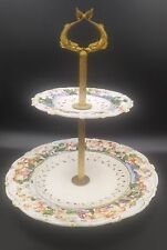 CAPODIMONTE Alzatina  (porcellana e bronzo) ANTICA