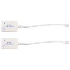 3X(2 Pezzi DSL--Splitter ADSL Splitter per Connettore Linea Telefonica a 2 RJ17476