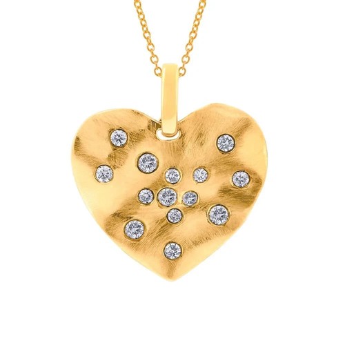 Sparsi diamante cuore collana - sparsi,