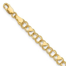 Bracciale doppio anello 10k