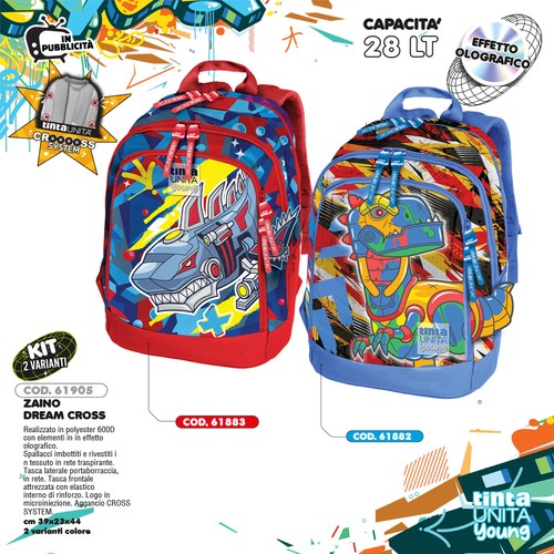 Zaino dream scuola tinta unita - zaino,