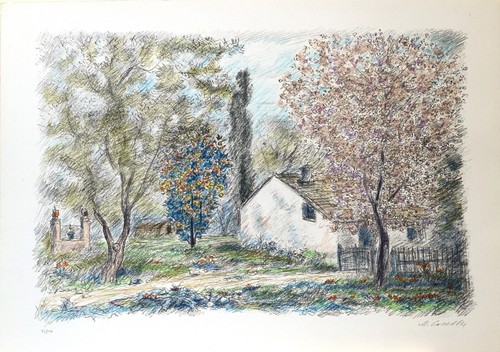 Michele cascella litografia - -, litografia-