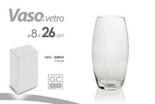 VASO IN VETRO TRASPARENTE 8*26