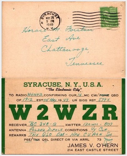 1949 qsl cartolina - 1949,