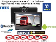 NAVIGATORE GPS PER CAMION MOTRICI CON DASH CAM TELECAMERA PERCORSO EUROPA 2025