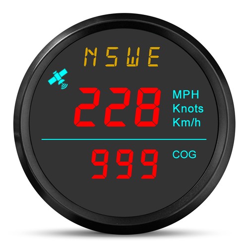 Tachimetro gps nero 52mm - 52mm, con