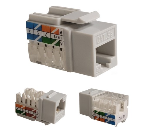 Cat5e grigio keystone - keystone, jack