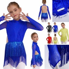 Sala da ballo bambina con gonna nappa abito classico spettacolo danza spettacolo