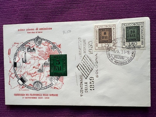 Italia fdc 1959 centenario - fdc,