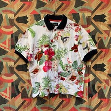 RARISSIMA POLO AUSTRALIAN DA DONNA TENNIS STYLE CRAZY PATTERN 90S DA COLLEZIONE 