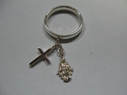 Anello fede con ciondoli - anello, croce