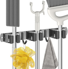 Porta Scope Parete, Portascope Da Muro Con 3 Supporti E 2 Ganci, Appendi Scope a