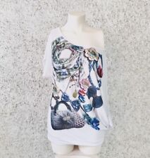 MISS MISS BY VALENTINA MAGLIA SPALLA SCESA MONOSPALLA BIANCA FANTASIA