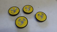 Serie 4 Coprimozzo cerchione Autobianchi A112 ABARTH fondo giallo diametro 55 mm