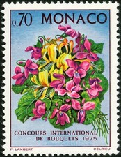 Monaco N° 984 "Bouquets, Violetta E Caprifoglio, 70 C" Nuovo XXTTB