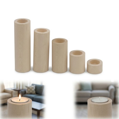 Set portacandele legno - portacandele, in