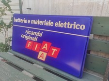 Insegna FIAT Ricambi Originali Batterie e Materiale Elettrico Vintage Officina